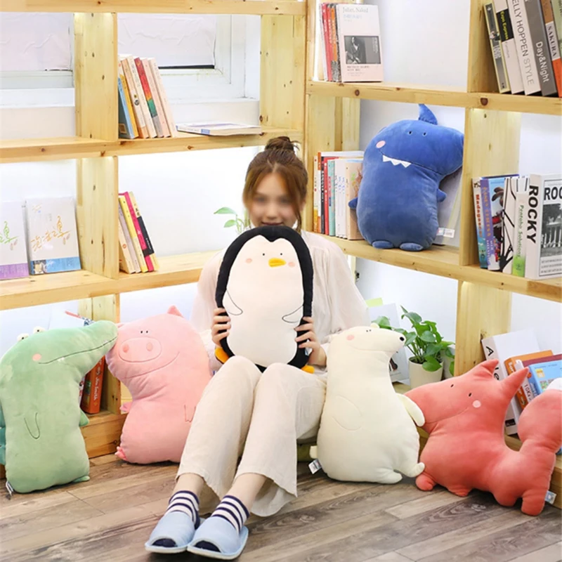50CM Cartoon Pillow Cushion Plush Toys Stuffed Pink Pig Bear Forest Animal Plush Soft Dolls pelucia knuffel Doll Gift For Kids (1)