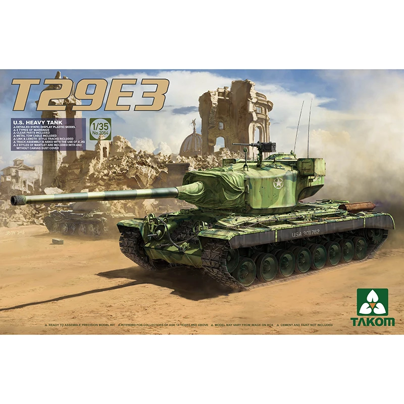 Модель хобби танка США 1/35 TAKOM 2064 T29E3 | Игрушки и