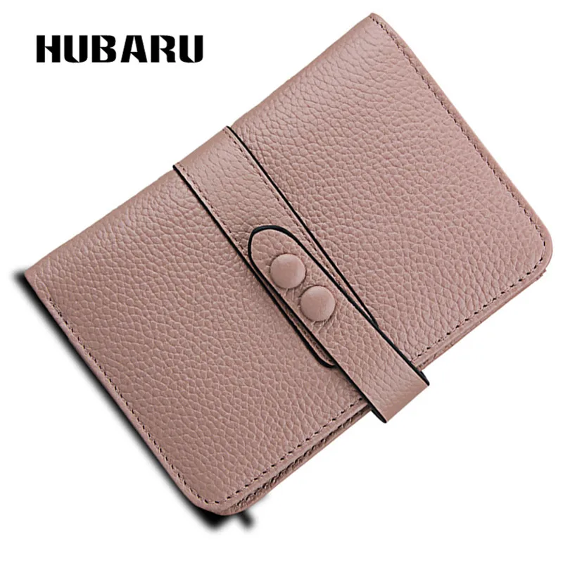 

HUBARU Women Wallet Fashion Genuine Leather Long Purse Button Female Clutch Money Phone Card Holder Female Wallets Slim Design