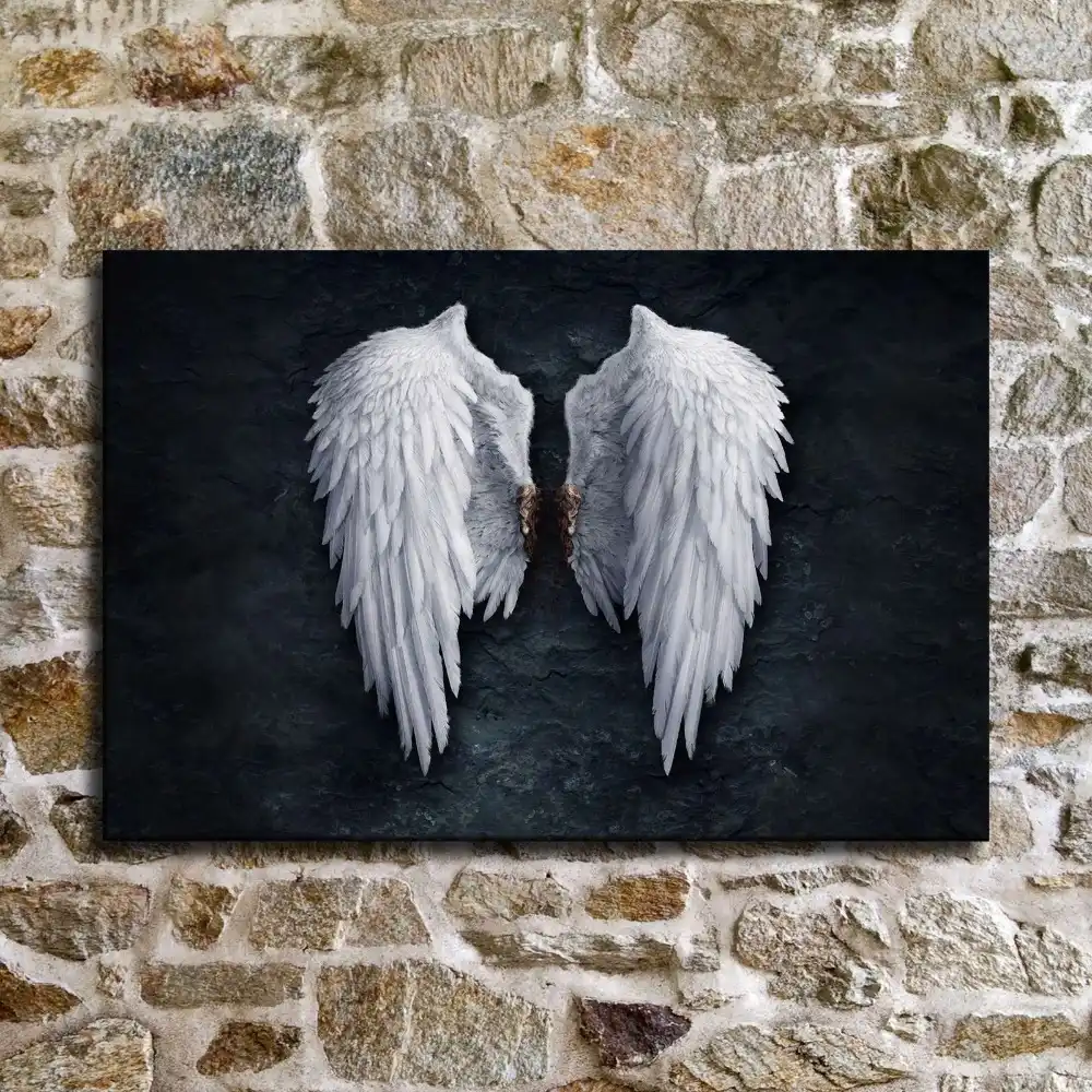 Moderne Engelsfl/ügel Feder Wandkunst Leinwand druckt Gem/älde auf der Wand Bild f/ür Wohnzimmer Poster und Drucke 50x75cm