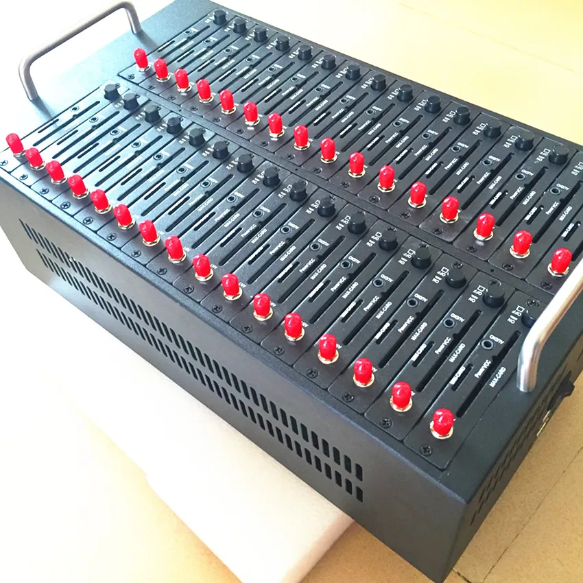 USB 32 sim slots wavecom q2303 bulk sms modem pool support imei changing USSD At Command