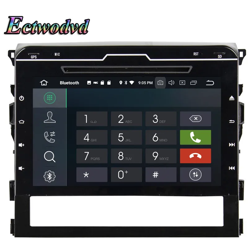Perfect Ectwodvd Octa Core 4G RAM 64G ROM Android 9.0 Car Multimedia DVD Player GPS HeadUnit for Toyota Land Cruiser 2016 2017 2018- 9