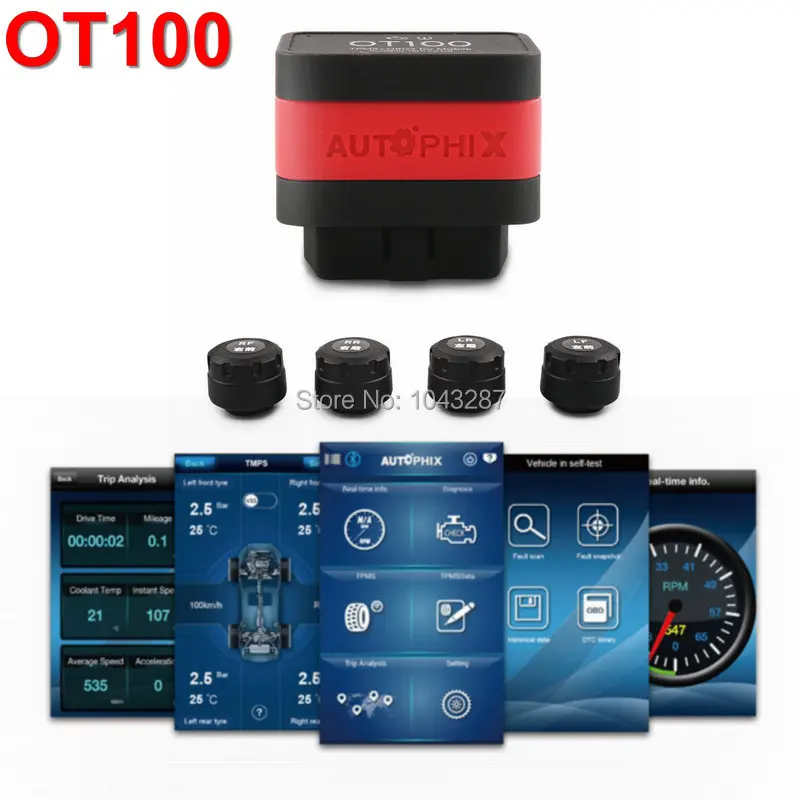 ODB2 OBD2 Scanner AUTOPHIX OT100+Holder Tpms Tire Pressure Monitoring