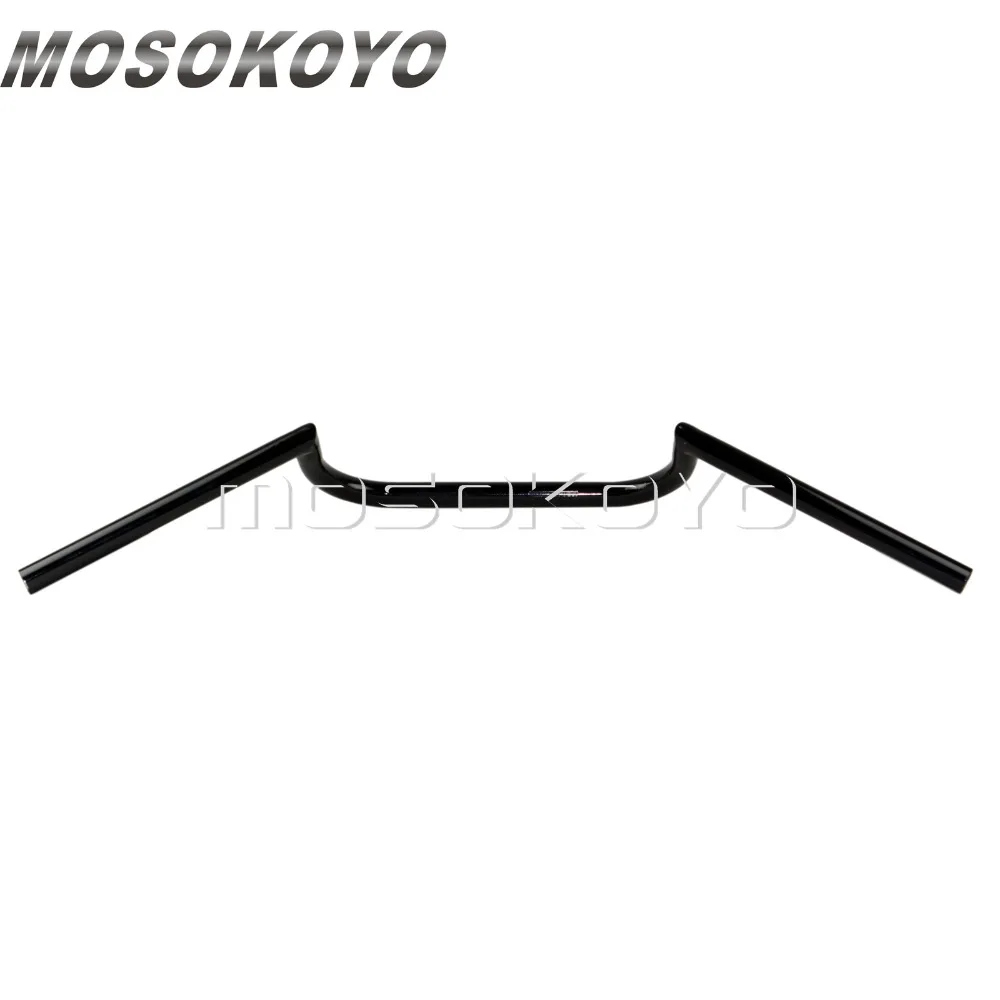 7/8 &quotили 1&quot Черный Руль Clubman ручка бар 22 мм 25 руль для Кафе Racer Cruiser Bobber Chopper|Руль