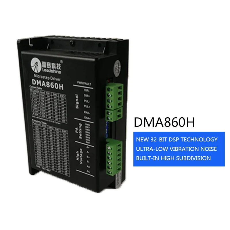 

Leadshine Stepper 2Phase Step Motor Driver DMA860H Input Voltage 10-30V DC Current 0.5-3.5A Automation machine Use