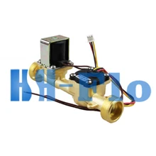 G3/" DC12V электромагнитный клапан+ расходомер для микросхемой чипом микропроцессорные карты, счетчик воды типа HT140