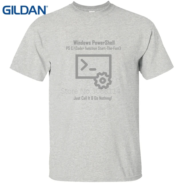 Powershell tee shirt white style style short sleeve print tee shirt