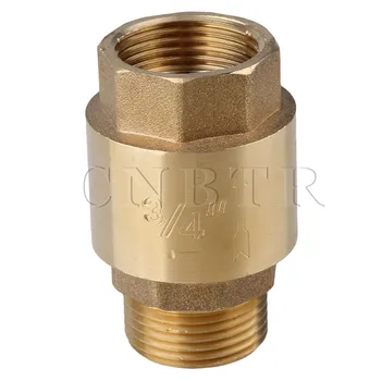 

CNBTR Golden Water Oil Spring 3/4" Female Male BSPP Thread In-Line Check Valve