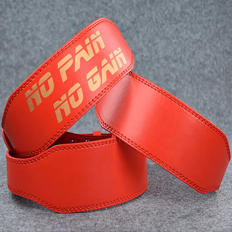 الأحمر بو الجلود حزام رفع الأثقال Gym نجوم النادي الأهلي اللياقة البدنية أسفل الظهر دعم رفع الاثقال أحزمة
