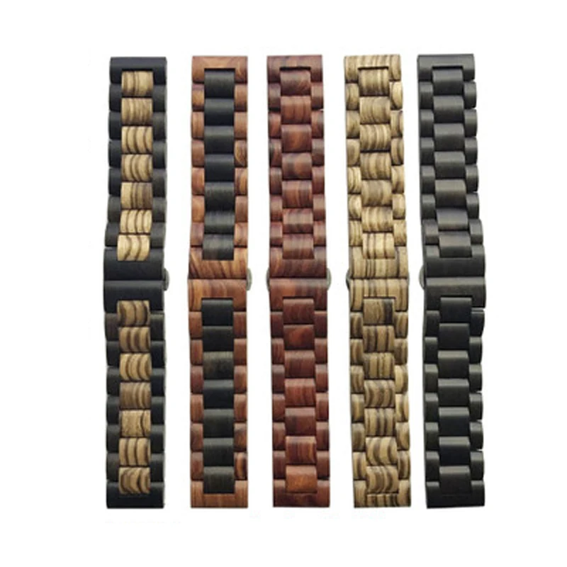 

Solid wood material watchband strap 22mm 20mm for Samsung Gear sport S2 S3 s4 Frontier Band amazfit bip Pebble fitbit versa moto