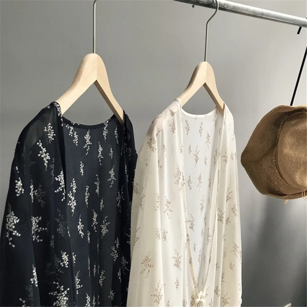  Vacation Beach Women Long Blouses Sexy Mesh Longline Kimono Sunproof Long Sleeve Beach Clothing 2018 Fashion Open Front Kimono (24)