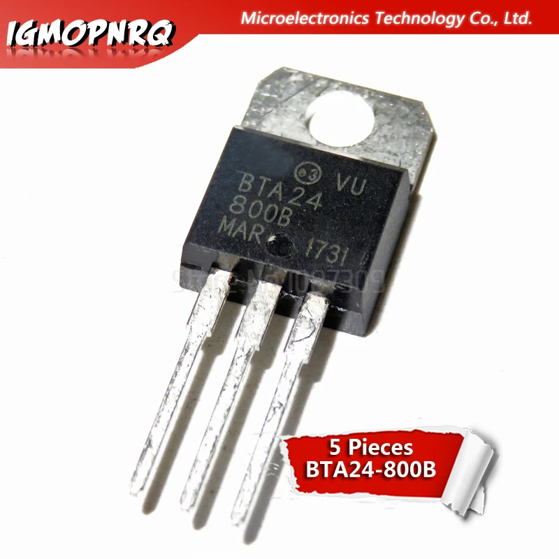

5pcs free shipping BTA24-800B BTA24 BTA24-800 Triacs 25 AMP 800 VOLT TO-220 new original