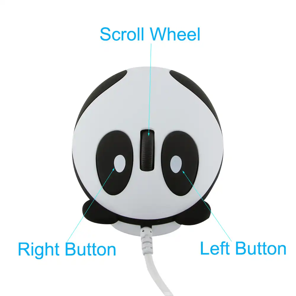 Chyi Kartun Kabel Mouse Ergonomis 1600 Dpi Animasi Komik Lucu