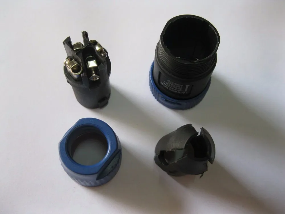 10-PCS-Speakon-BLUE-4-Pin-Male-Plug-Compatible-Audio-Cable-Connector