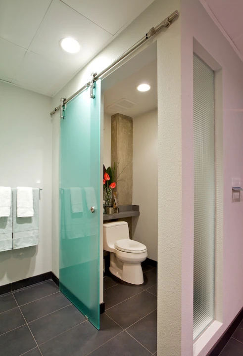 5ft 8ft frameless modern sliding glass barn door hardware brushed stainless steel barn glass door track kit in doors from home improvement on aliexpresscom - Glass Barn Doors 5ft 8ft frameless modern sliding glass barn door hardware brushed stainless steel barn glass door track kit in doors from home improvement on aliexpresscom - Glass Barn Doors