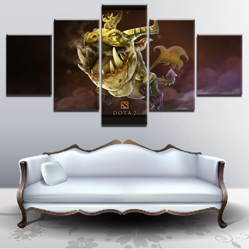  Modern Decor DOTA 2 Game HD Print Canvas Printed 5 Pieces Painting Wall Art Canvas Living Room Artw
