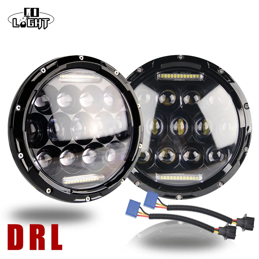 

CO LIGHT 7inch 75W Led Headlight High Low Beam H4 H13 DRL Headlamp For Jeep Wrangler Lada 4x4 urban Niva suzuki samurai Hummer