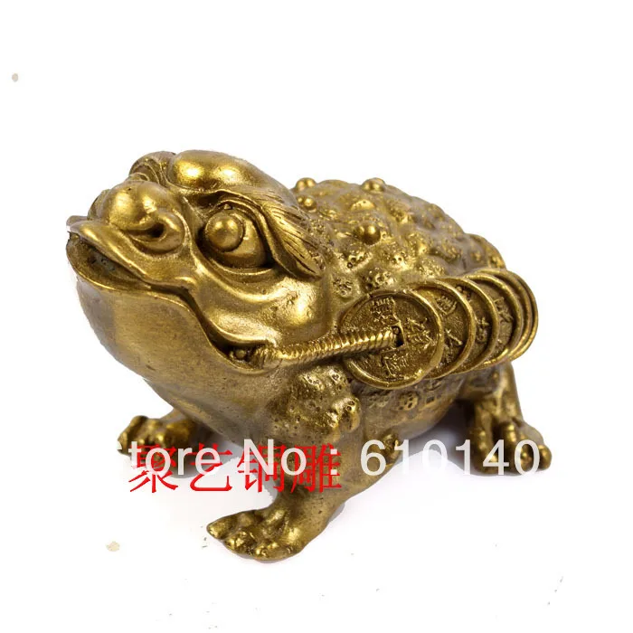 

Bronze sculpture, copper toad decoration fortune lucky beast copper lucky toad Bronze statue copper
