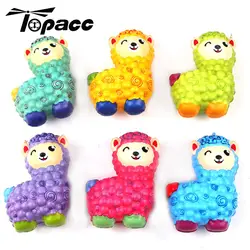 10,5*7,5 cmColorful Alpaca So Cute мягкая медленно поднимающаяся игрушка с упаковкой BagCream ScentedRandom цветная рельефная забавная Подарочная игрушка