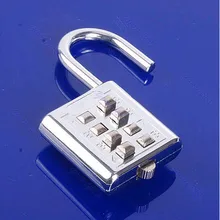 4 Dígitos Push Button Combinación Número Equipaje Código Viajes Lock Candado de Plata
