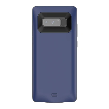 5500 мА/ч чехол для зарядного устройства высокой емкости для samsung Note8, задняя крышка с зажимом, мягкий чехол из ТПУ с полной защитой для Note 8 - Цвет: Синий