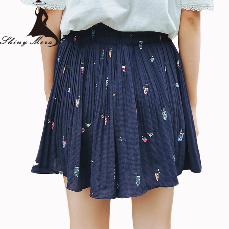 SHINYMORA 2017 Summer Mini font b Skirts b font for font b Women b font Elastic