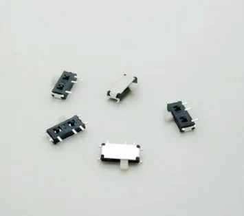 

100pcs Slide Switch On-OFF 2 Position 1P2T SPDT Miniature Horizontal Slide Switch SMD 7 Pin Knob Height 1.50mm
