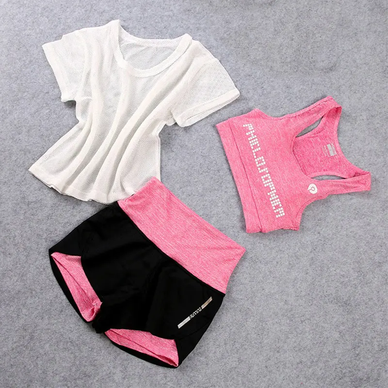 Комплект из 3 предметов, Женский костюм для йоги, комплекты для фитнеса, спортивная одежда для женщин, спортивная одежда для тренировок, спортивный костюм для бега, ZF155 - Цвет: 1