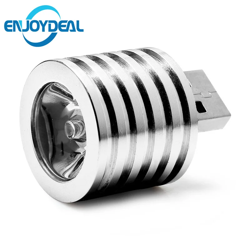 NEW Hot Sale 5V 2W Portable Mini USB LED Spotlight Lamp bulb Mobile Power Flashlight headlight White Light USB Connector