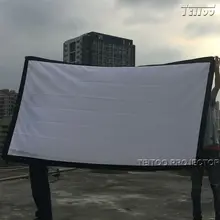 100 дюймов 16:9 Белый HD проектор рассеянный экран фильм шторы пленка складной портативный передний проекционный экран без рамки