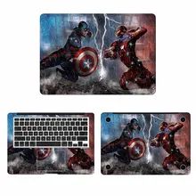 Капитан Америка против Железного человека полный корпус обложка кожа для Macbook Стикер Pro Air retina 11 12 13 15 дюймов Mi Super Heros ноутбука Наклейка