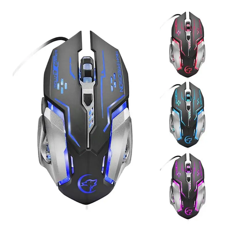 Gaming Mouse 6 Buttons Professional PC Laptop Computer Mouse Gamer Mice Changeable Light 3200dpi USB Optical Mouse mice