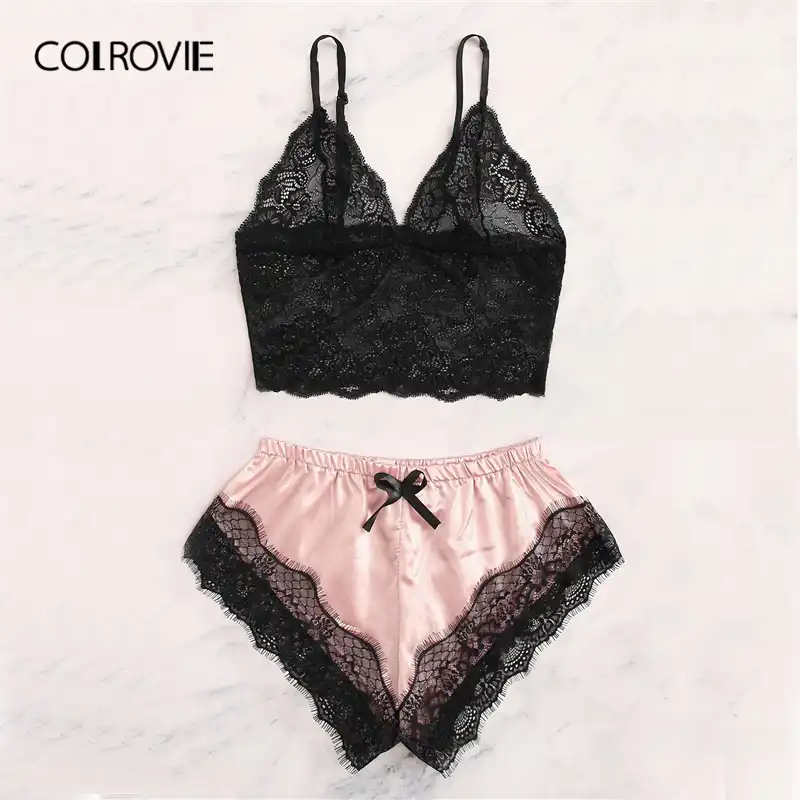 Lace bralette and shorts set Clearance