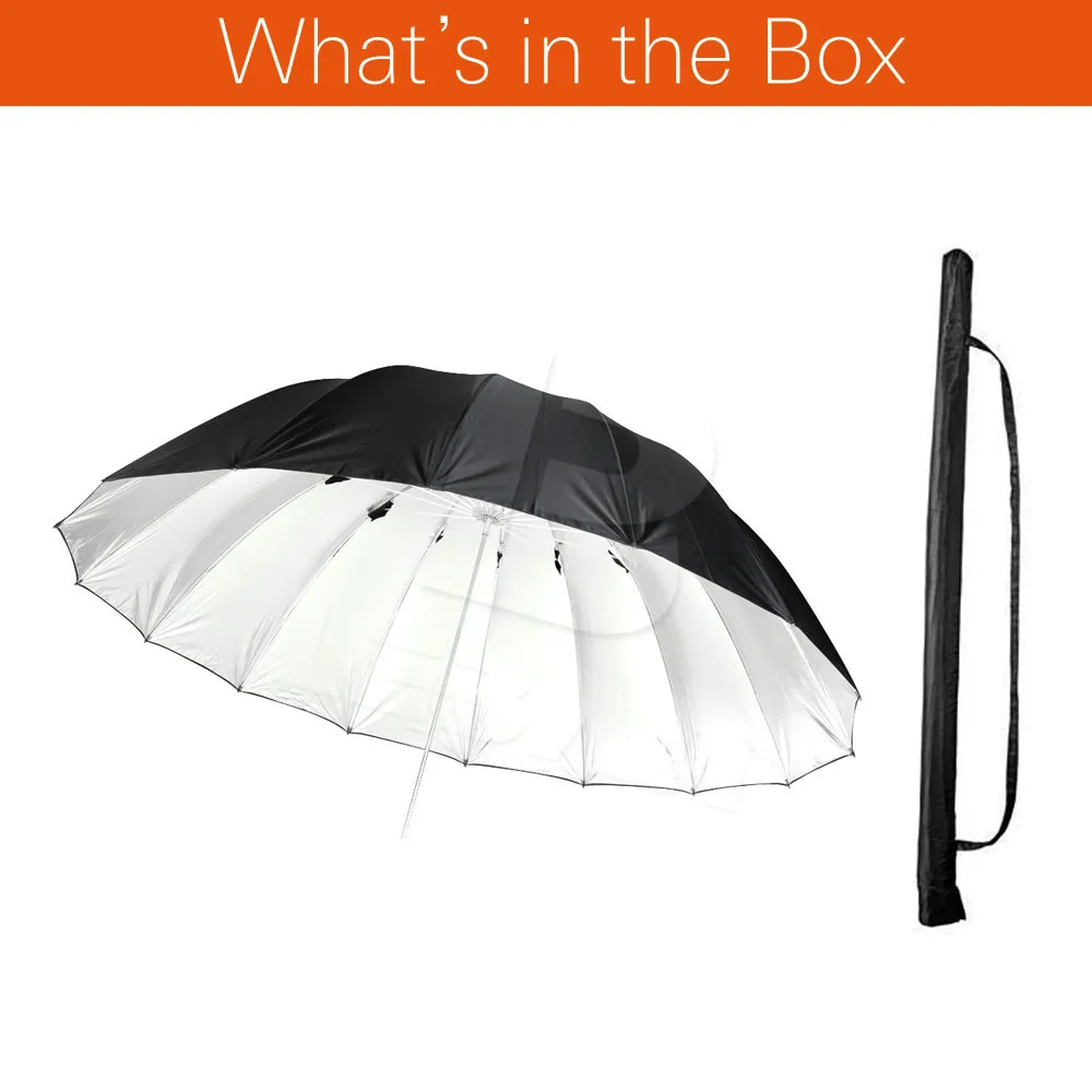 Godox Pro 16-rib, 6" черный и серебристый светоотражающий параболический осветительный зонтик