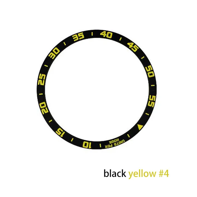 Galaxy Watch 46 мм кольцо для samsung gear S3 Frontier 42 мм металлическая клейкая крышка против царапин Смарт часы крышка аксессуары - Цвет ремешка: Black yellow time 4