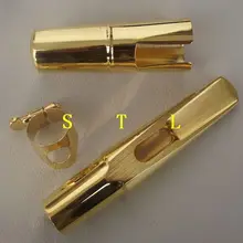 Саксофон альт мундштук Лигатура Cap золотой пластине 6#7#8#9