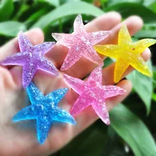 10pcs/lot Cute Flatback Starfish for Phone case Decorating Resin Cabochons Scrapbook DIY Embellishment 50mm