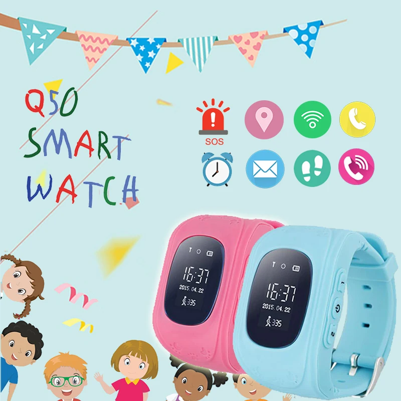 

Q50 GPS Smart Watch Smartwatch For Children WIFI GPS LBS Positioning Tracking Anti-lost Watch SOS Call Kids Watches PK QB9#C0