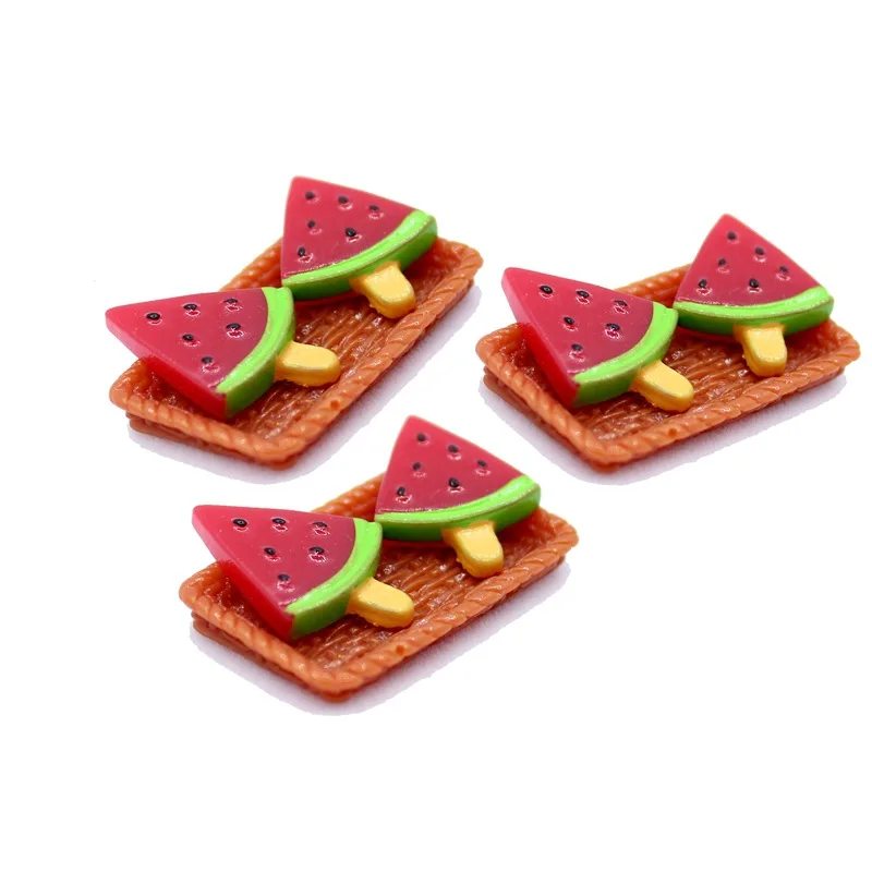 

5Pcs/Lot Artificial Watermelon Slime Charms Toy For Children Summer Pretend Play Charms Modeling Clay DIY Accessory For Kids