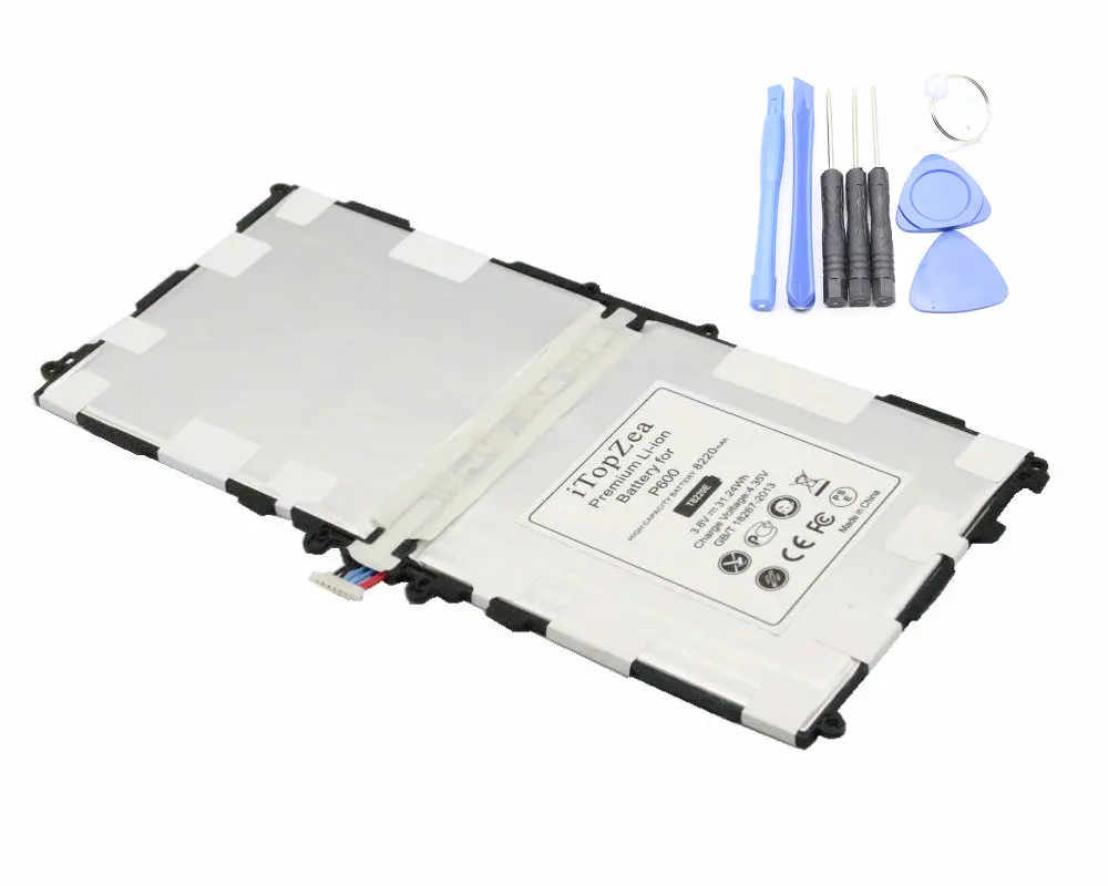 

iTopZea 1x 8220mAh T8220E T8220C Replacement Battery For Samsung Galaxy Note 10.1 P600 T520 SM-P601 P601 P605 P607 + Tools