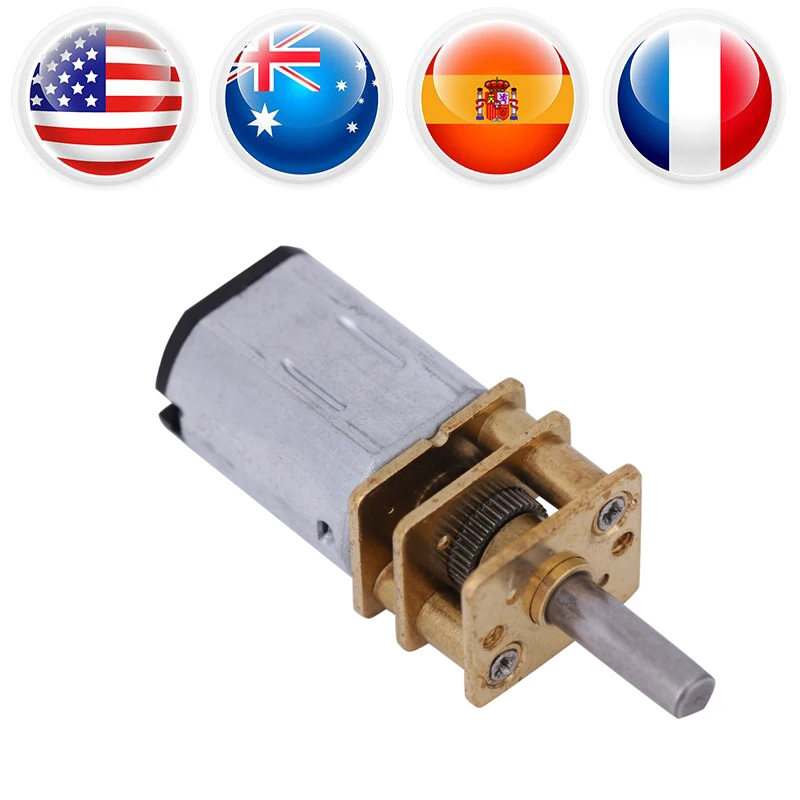 

GA12-N20 DC12V Gear Motor Speed Reduction Gear Motor w/ Metal Gearbox 2000RPM Micro DC Geared Motor