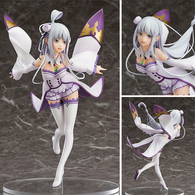 Экшн фигурка из аниме Re:Life in a different world from zero Emilia 1/7 пропорций ПВХ Коллекционная