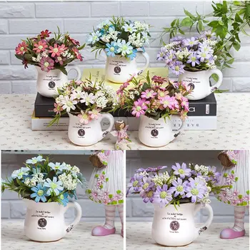 15 Head Daisy Small Daisy Chrysanthemum 6 Fork Artificial Fake Flower Decorative