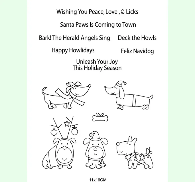 

Merry Christmas/Transparent Clear Stamps for DIY Scrapbooking/Card Making/Kids Christmas Fun Decoration Supplies