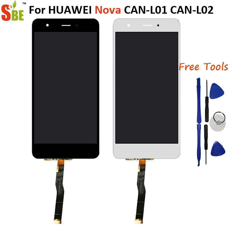 Сенсорный экран для HUAWEI Nova CAN-L01 CAN-L02 ЖК-экран Digitizer стекло сборки 5 0 ''черный
