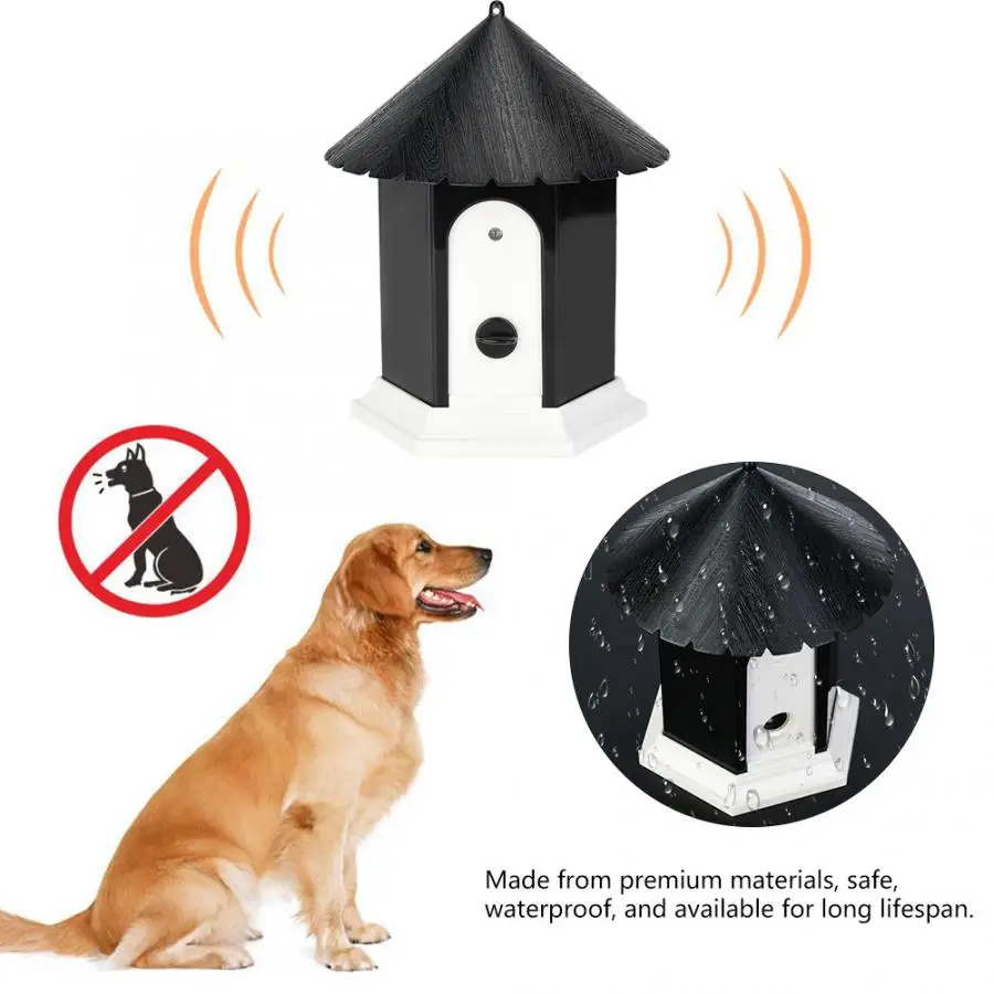 

Miniature Pavilion Anti Dog Bark Dog Training Device Waterproof Ultrasonic Barking Deterrent Repellent