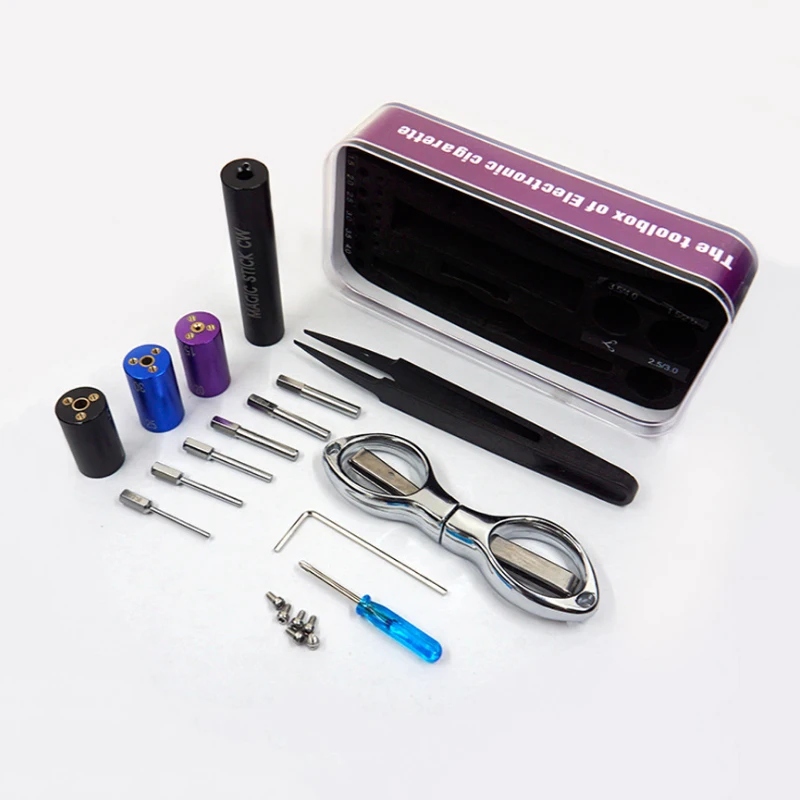 

2019 Electronic cigarette DIY Tool Kuro koiler 6 in1 Master RDA/RBA Tank Micro Wire Coil Jig Atomize Tool Kit for Kuro koiler