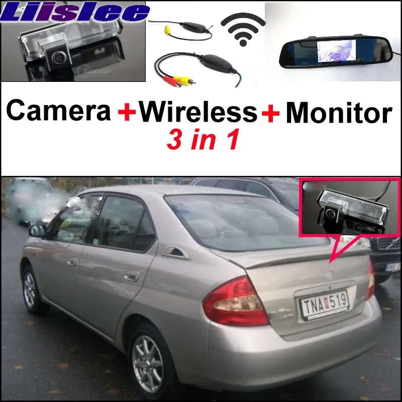 Liislee 3 in1 Special Rear View Camera + Wireless Receiver + Mirror Monitor DIY Parking System For TOYOTA Prius MK1 2000~2003