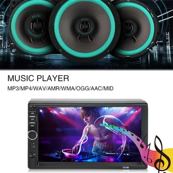 

Power Double 2 Din Car Video Player 7 inch Screen Multimedia player MP5 Player USB FM Bluetooth Stereo Support Rear View Camera