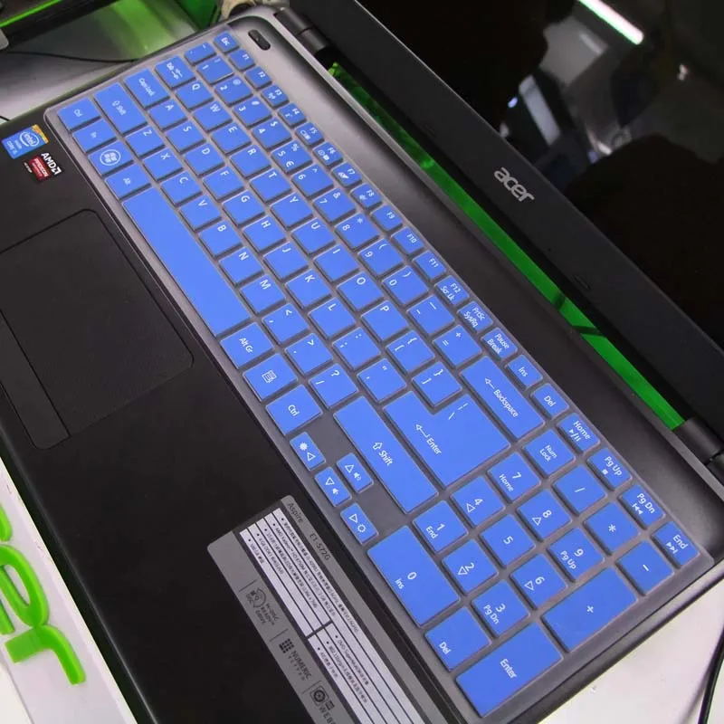 blue Чехол для клавиатуры ноутбука протектор для acer Aspire E5-572 E5 571 551 531 521 511G V3 551G 571G 731G 771G E1 522 570 572 г 15 дюймов - Цвет: blue